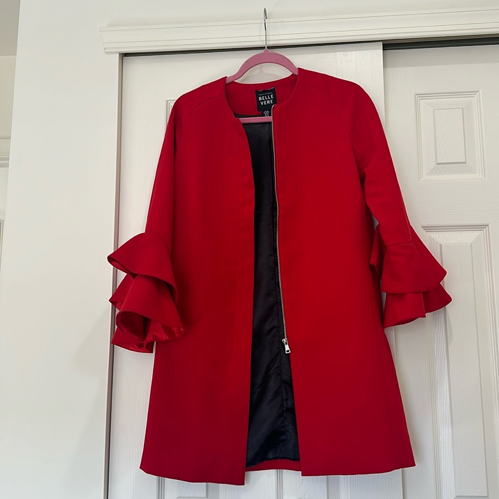 BELLE VERE- front zip- red jacket- women’s XS
